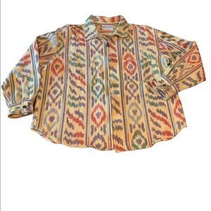 Chico’s Design Yellow Southwest Shacket Jacket Medium